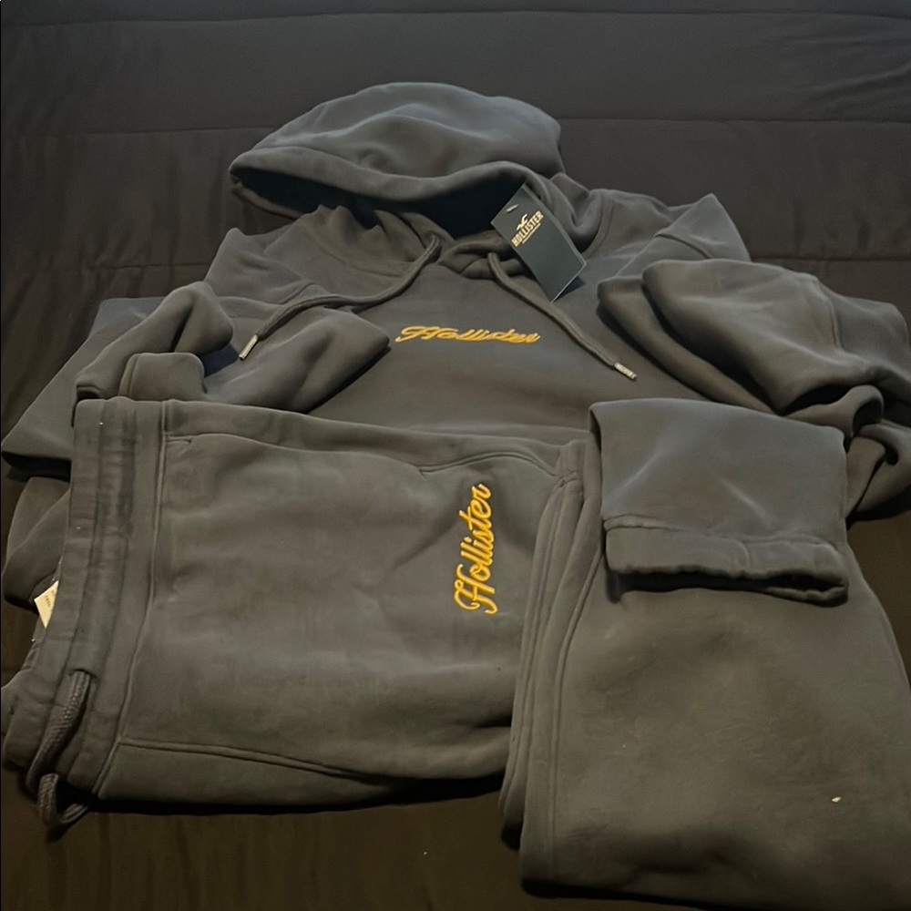 Hollister Navy Bluish Hoodie and Sweatpants Set